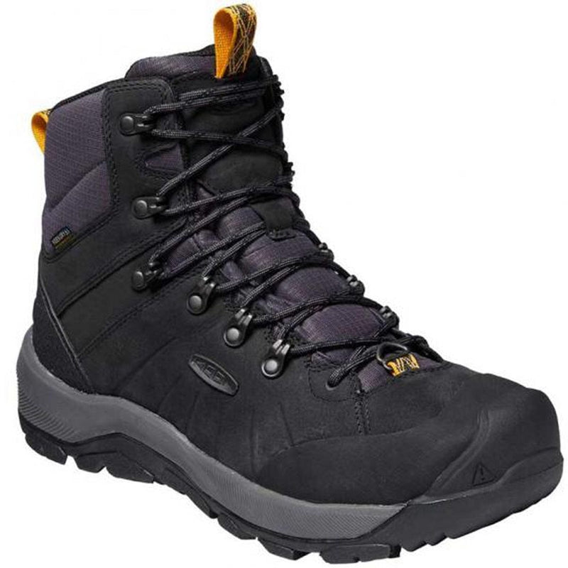 Load image into Gallery viewer, Black hiking boot with gray sole on a white background