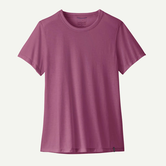 Purple t-shirt on a light gray background