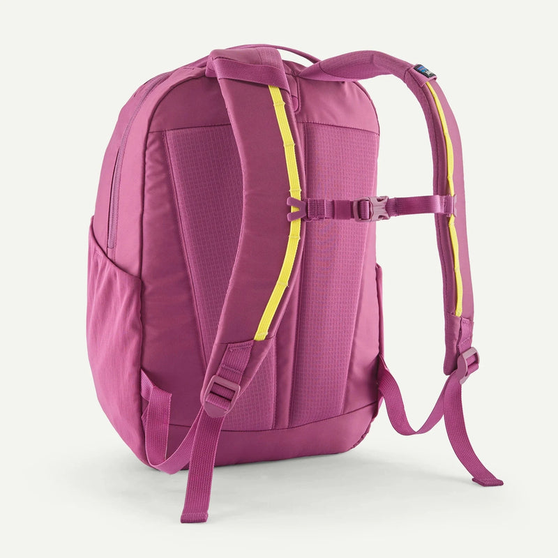 Load image into Gallery viewer, Pink backpack with yellow accents on a white background
