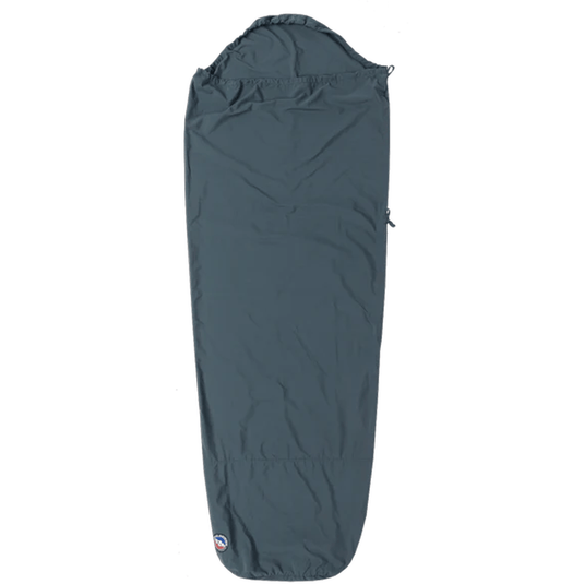 Blue sleeping bag on a white background