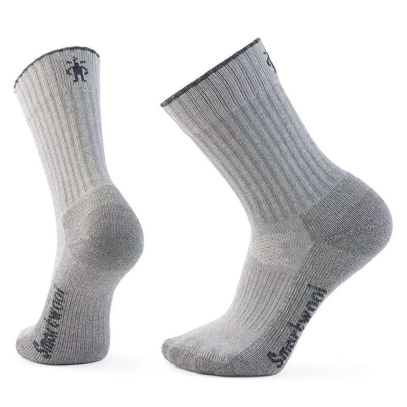Load image into Gallery viewer, A pair of Smartwool Hike Classic Edition Light Cushion 2nd Cut Crew Socks in blue color, showcasing the side and top views.
