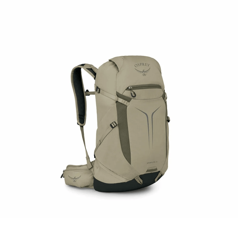 Load image into Gallery viewer, Beige Osprey backpack on a white background
